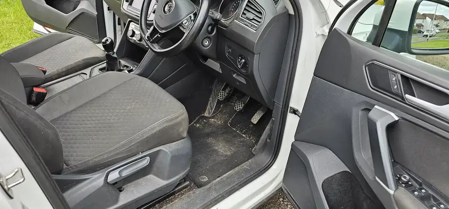 Interior detailing before in Plymouth