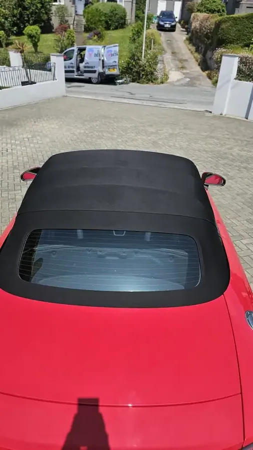 Soft top after professional cleaning Plymouth